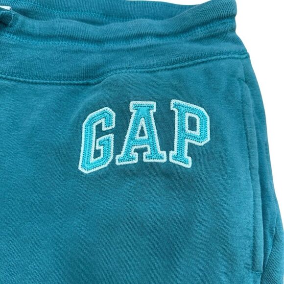 GAP logo Fleece Jogger Sweatpants Teal Medium - Picture 6 of 9